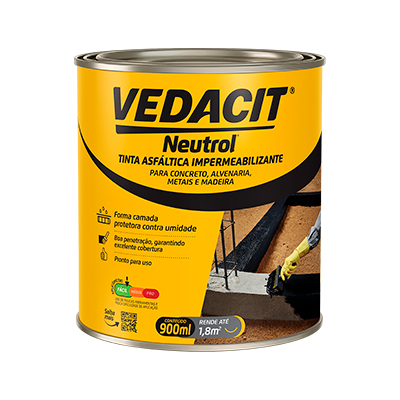 Tinta Asfáltica Neutrol 900ml Vedacit - Ref.121827