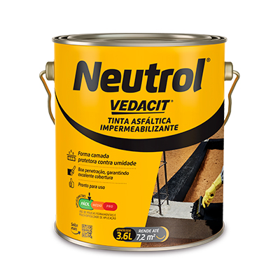 Tinta Asfáltica Neutrol 3,6l Vedacit - Ref.121826