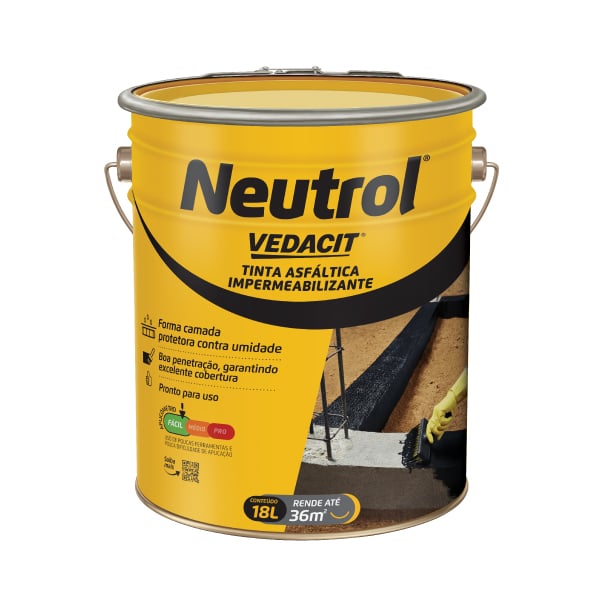 Tinta Asfáltica Neutrol 18L Vedacit - Ref.112410