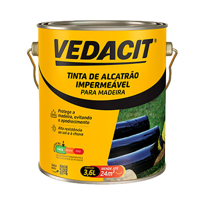 Tinta Alcatrão Impermeável Piche Extra 3,6L Vedacit - Ref.147849