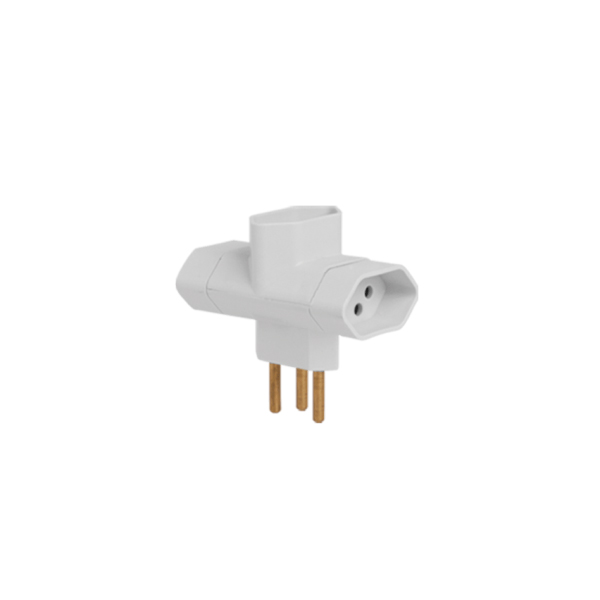 Pino 3 Saidas (T) 2p+T 10a Cinza Ilumi - Ref.12250