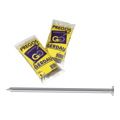 Prego Galvanizado C/ Cabeça 2.1/2x10 Gerdau - Ref.117000180
