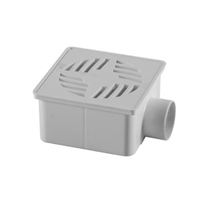 Ralo Sifonado com Grelha Quadrada Branco 10cm Astra - Ref.R11