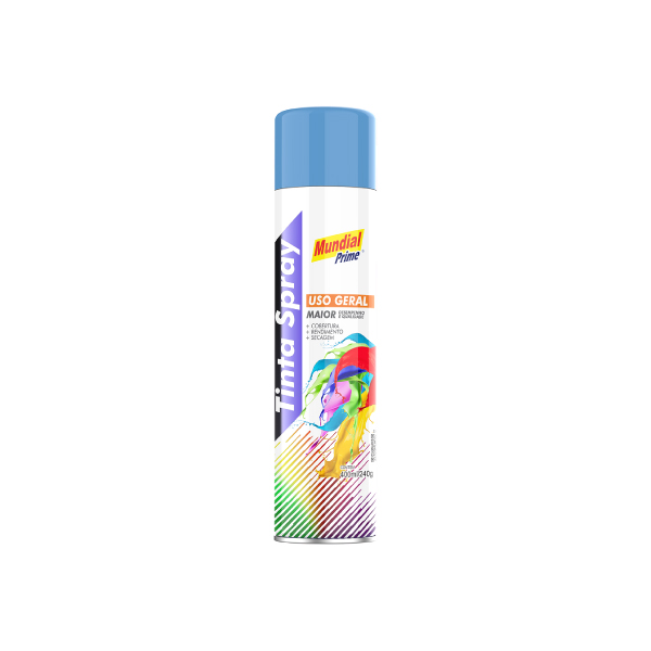 Tinta Spray Geral Azul Claro 400ml Mundial Prime - Ref.AE01000066