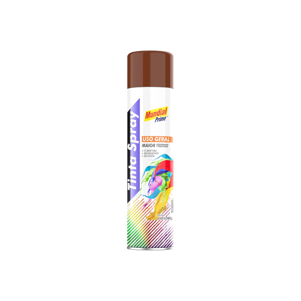 Tinta Spray Geral Marrom 400ml Mundial Prime - Ref.AE01000073