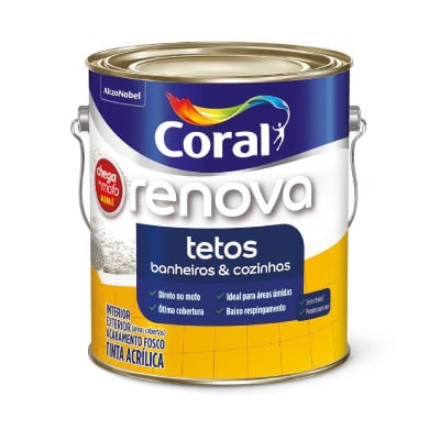 Tinta Fosco Renova Tetos 3,6 Branco Coral - Ref.5202135