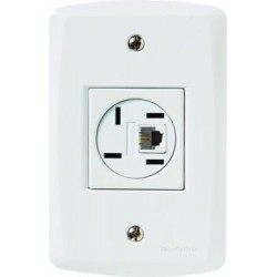 Tomada Embutir para Telefone Lux2 Padrão+ Rj11 Branca Tramontina - Ref.57145018