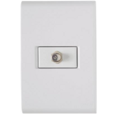 Tomada Embutir para Tv Sat Coaxial Liz Branca Tramontina - Ref.57170017