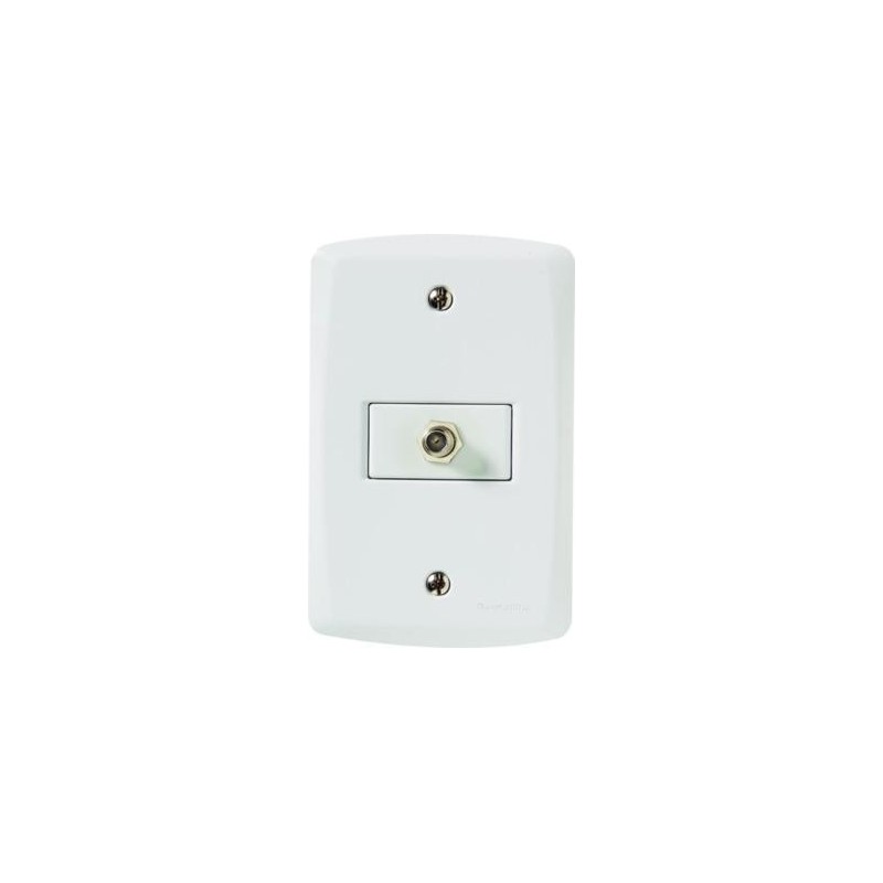 Tomada Embutir para Tv Sat Coaxial Lux2 Branca Tramontina - Ref.57145017