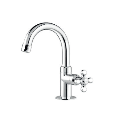 Torneira Banheiro Mesa Bica Alta Marujá Cromada Viqua - Ref.1130701