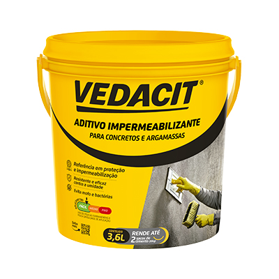 Aditivo Impermeabilizante Para Argamassa 3,6l Vedacit - Ref.121845