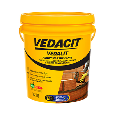 Aditivo Plastificante Para Argamassa Vedalit 18l Vedacit - Ref.112516