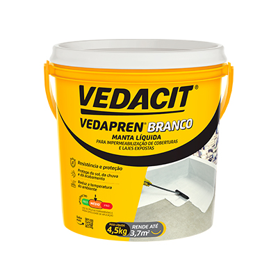 Manta Líquida Vedapren Branco 4,5kg Vedacit - Ref.121857