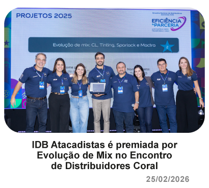 IDB premiada no encontro de distribuidores Coral