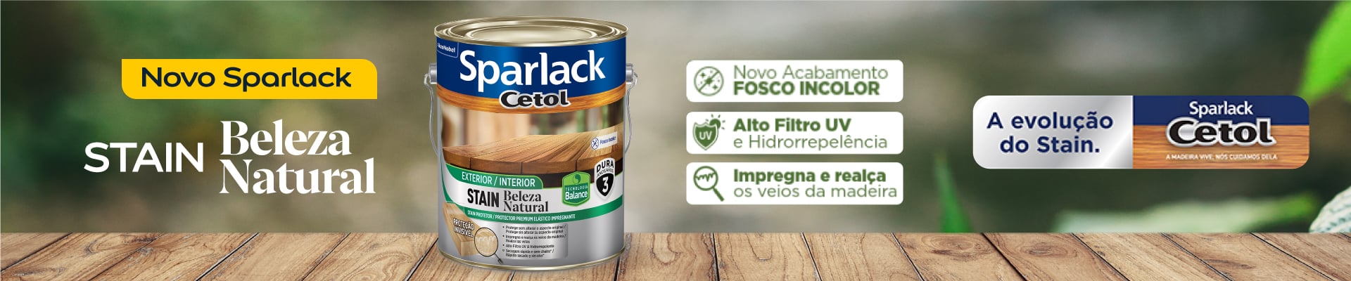 NOVO SPARLACK - STAIN BELEZA NATURAL