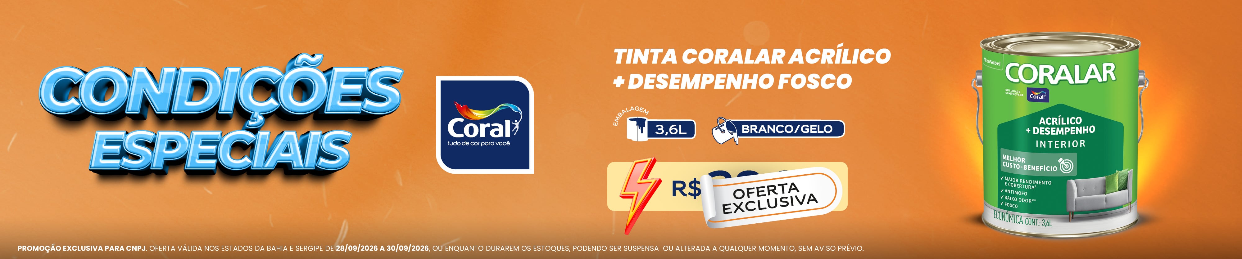 CORALAR ACRILICO BRANCO/GELO 3,6 - SETEMBRO 2026