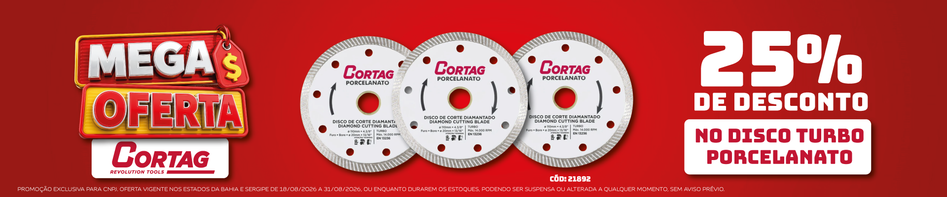 MEGA OFERTA CORTAG - AGOSTO 2026