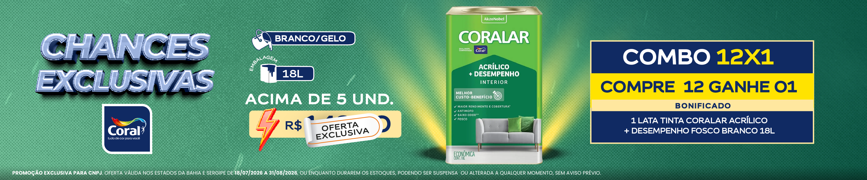 CHANCE EXCLUSIVA CORALAR - AGOSTO 2026