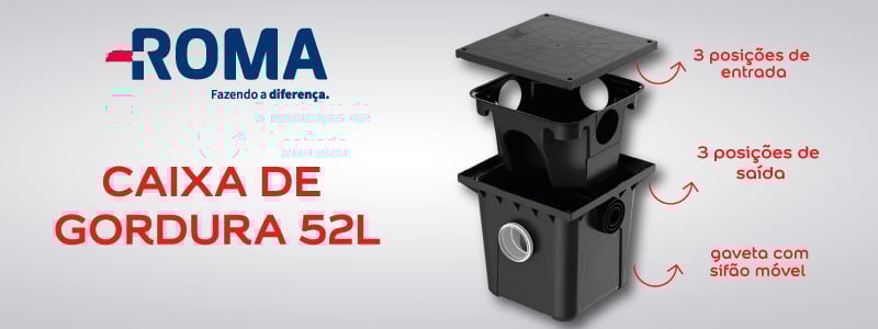 BANNER MOSAICO ROMA -CAIXA DE GORDURA 52L