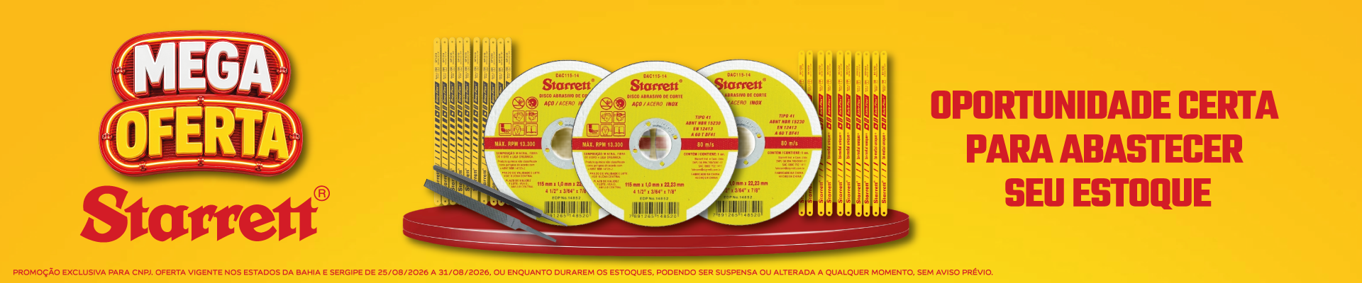 MEGA OFERTA STARRET - AGOSTO 2026
